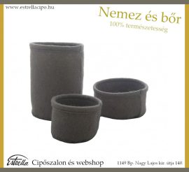 3 db nemez tároló, henger/SZÜRKE