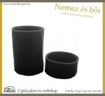 2 db nemez és bőr tároló, henger/SÖTÉTSZÜRKE